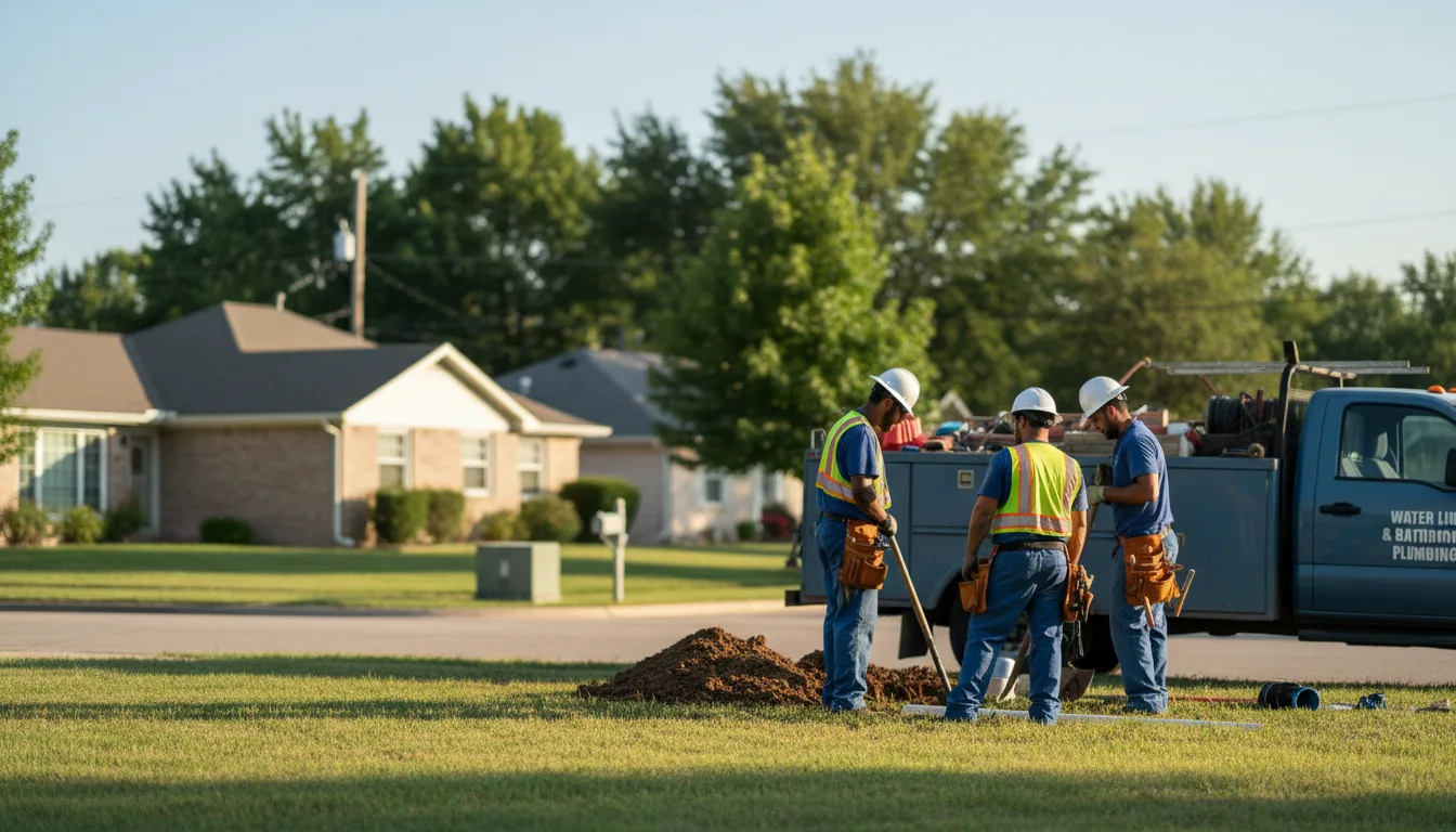 Residential water line and bathroom plumbing service in Princeton, IN